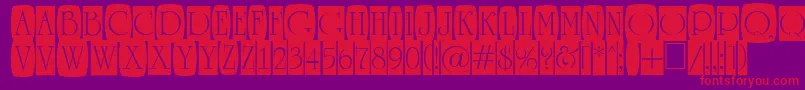 Шрифт ARomanusttlcmd2cb – красные шрифты на фиолетовом фоне