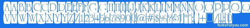 ARomanusttlcmd2cb Font – White Fonts on Blue Background