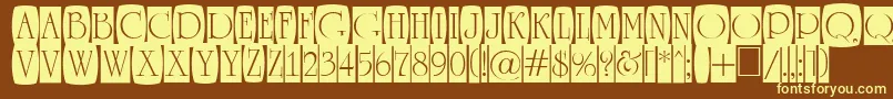 ARomanusttlcmd2cb Font – Yellow Fonts on Brown Background