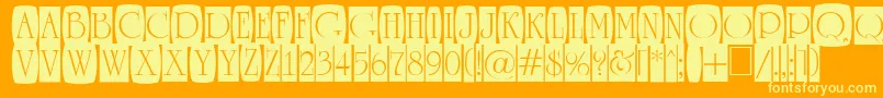 ARomanusttlcmd2cb Font – Yellow Fonts on Orange Background
