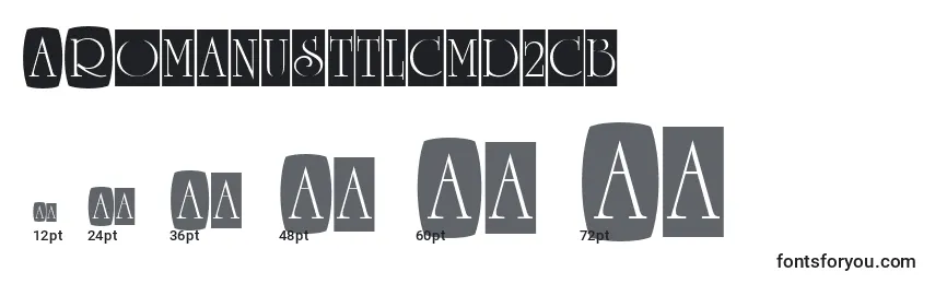 ARomanusttlcmd2cb Font Sizes