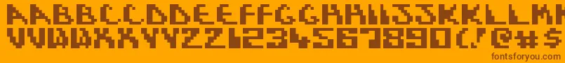 DynamicRecompilation Font – Brown Fonts on Orange Background