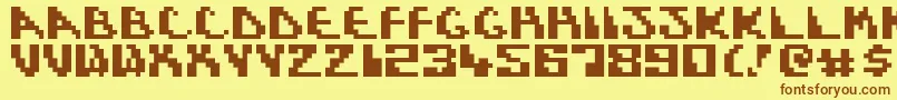 DynamicRecompilation Font – Brown Fonts on Yellow Background