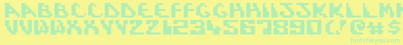 DynamicRecompilation-Schriftart – Grüne Schriften auf gelbem Hintergrund