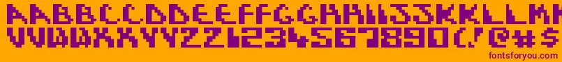 DynamicRecompilation Font – Purple Fonts on Orange Background