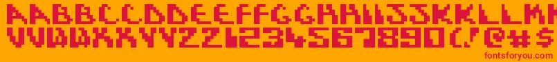 Lisätietoja DynamicRecompilation-fontista DynamicRecompilation-fontti – punaiset fontit oranssilla taustalla