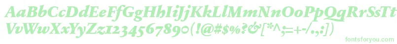 SabonnextLtBlackItalicOldStyleFigures-Schriftart – Grüne Schriften