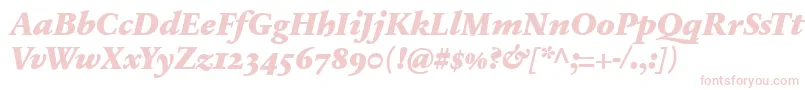 SabonnextLtBlackItalicOldStyleFigures Font – Pink Fonts on White Background