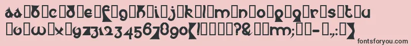 Psycet Font – Black Fonts on Pink Background