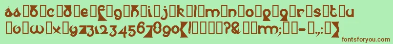 Psycet Font – Brown Fonts on Green Background