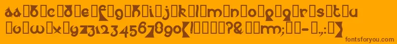 Psycet Font – Brown Fonts on Orange Background