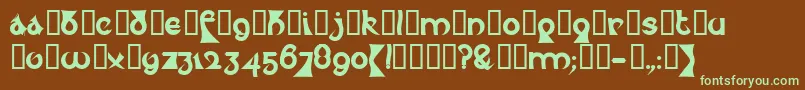 Psycet Font – Green Fonts on Brown Background
