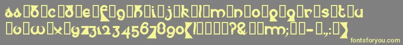 Psycet Font – Yellow Fonts on Gray Background