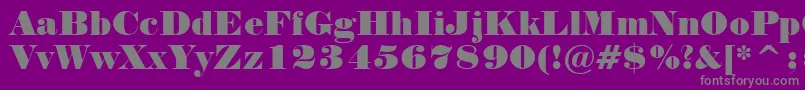 フォントNormandn – 紫の背景に灰色の文字