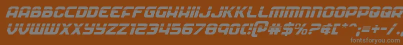 Soldierlaserital Font – Gray Fonts on Brown Background