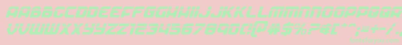 Soldierlaserital Font – Green Fonts on Pink Background