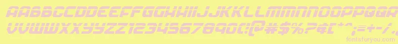 Soldierlaserital Font – Pink Fonts on Yellow Background