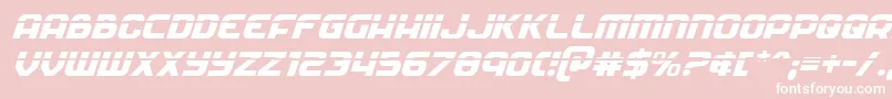 Soldierlaserital Font – White Fonts on Pink Background