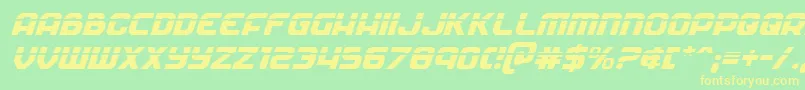 Soldierlaserital Font – Yellow Fonts on Green Background