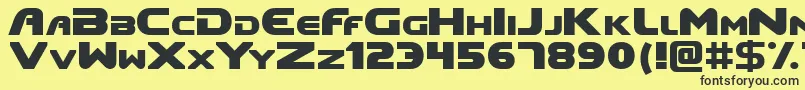 Doom Font – Black Fonts on Yellow Background