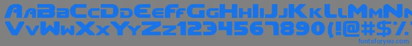 Doom Font – Blue Fonts on Gray Background