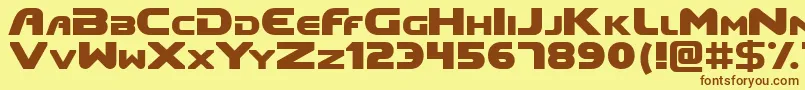 Doom Font – Brown Fonts on Yellow Background