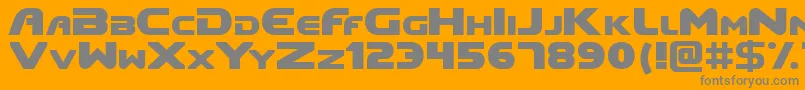 Doom Font – Gray Fonts on Orange Background