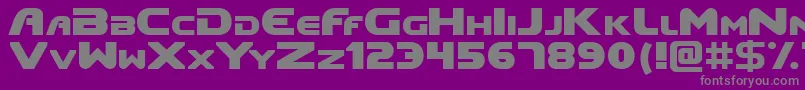 Doom Font – Gray Fonts on Purple Background