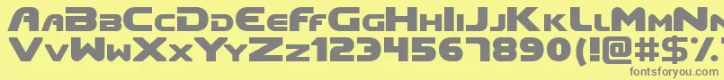 Doom Font – Gray Fonts on Yellow Background