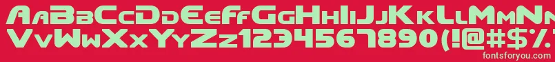 Doom Font – Green Fonts on Red Background