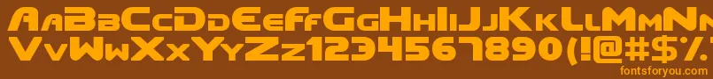 Doom Font – Orange Fonts on Brown Background