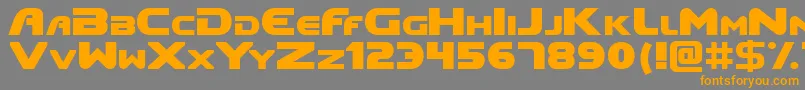 Doom Font – Orange Fonts on Gray Background