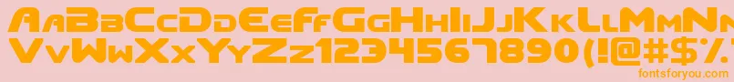 Doom Font – Orange Fonts on Pink Background