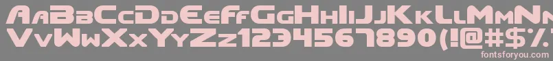 Doom Font – Pink Fonts on Gray Background