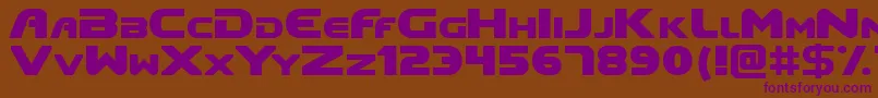 Doom Font – Purple Fonts on Brown Background