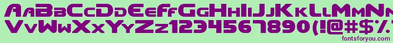 Doom Font – Purple Fonts on Green Background