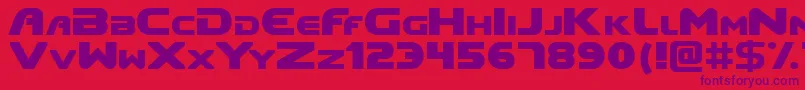 Doom Font – Purple Fonts on Red Background