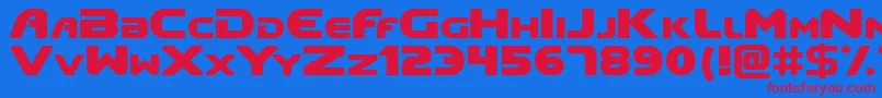 Doom Font – Red Fonts on Blue Background