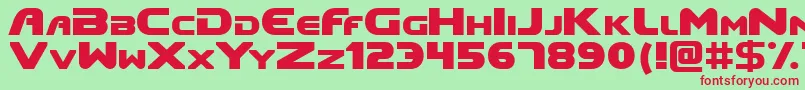 Doom Font – Red Fonts on Green Background