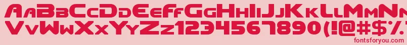 Doom Font – Red Fonts on Pink Background