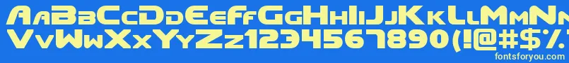 Doom Font – Yellow Fonts on Blue Background