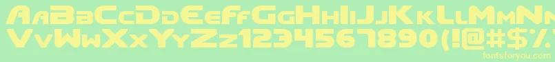 Doom Font – Yellow Fonts on Green Background