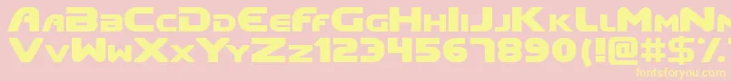 Doom Font – Yellow Fonts on Pink Background