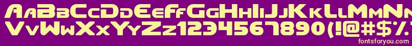 Doom Font – Yellow Fonts on Purple Background