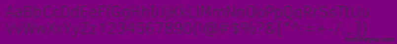 フォントClearSansThin – 紫の背景に黒い文字