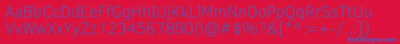 ClearSansThin Font – Blue Fonts on Red Background