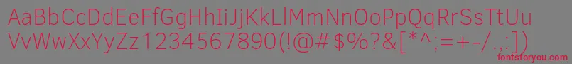 ClearSansThin Font – Red Fonts on Gray Background
