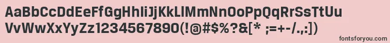 フォントBreuertextBold – ピンクの背景に黒い文字