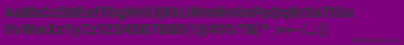 BreuertextBold Font – Black Fonts on Purple Background