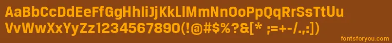 Шрифт BreuertextBold – оранжевые шрифты на коричневом фоне